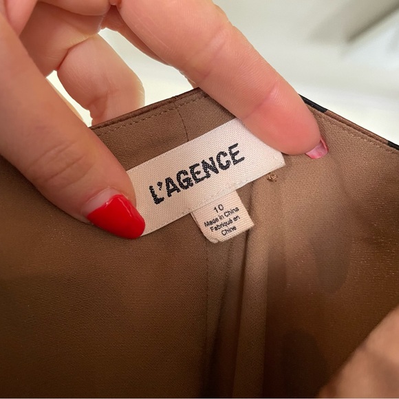 L'AGENCE Jodie Slip Dress size 10 100% silk charmeuse leopard animal print - Picture 11 of 12